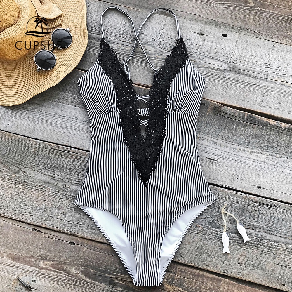 NWT CUPSHE Wish You Well One-Piece Lace Medium